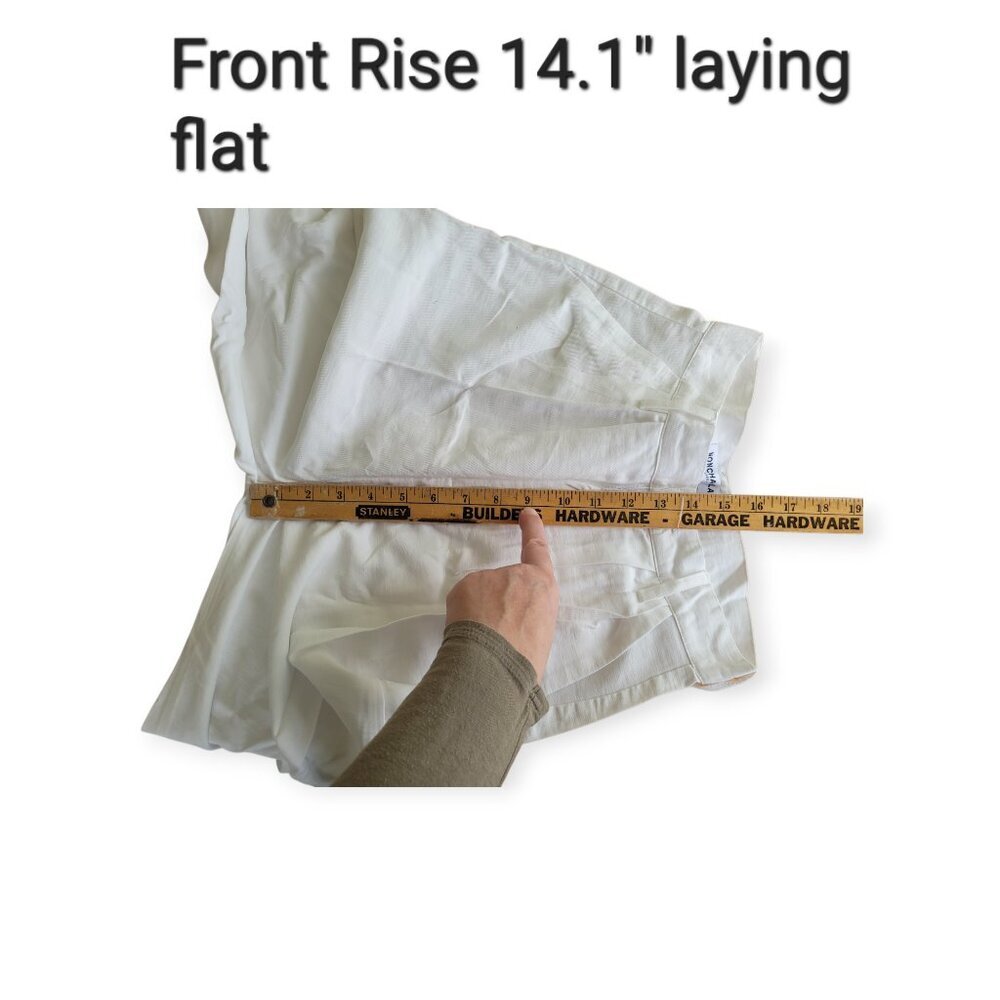 White Wide Leg NONchalant Pants XS | High-Waist Summer Vacation Trousers - Picture 14 of 14